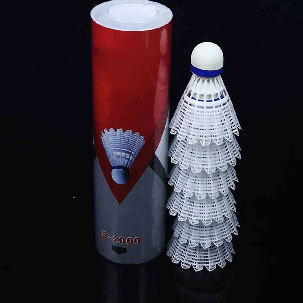 

6Pcs Premium Training Shuttlecock Badminton Balls with Rounded Cork Tip Strong Durability Excellent Elasticity for Beginners