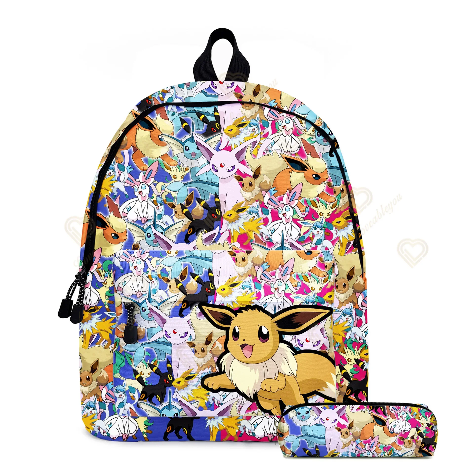 2 stks/set Anime Pikachu Pokemon Afdrukken Rugzak School Pikachu Jongens Meisjes Mode Laptop Grote Capaciteit Schooltas voor Geschenken