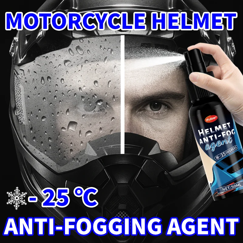 Spray Antiembaçante para Capacete IFUBO 50ml -25 ° Desembaçante Multiuso para Espelhos de Carro e Moto: Visão Clara e Segura no Inverno, Aplicação Ráp