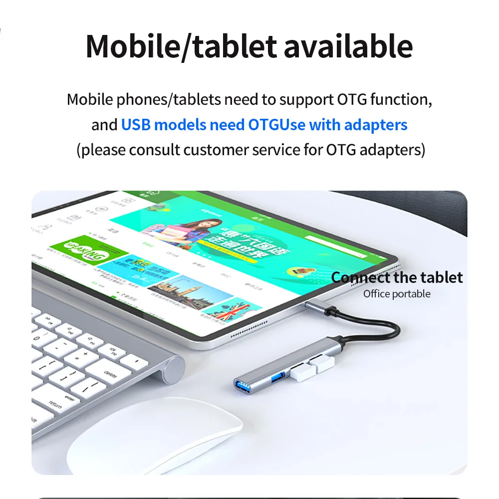 USB 3.0 2.0 Type C 4 Ports Multi USB Splitter Adapter OTG For iPhone 17 Samsung HUAWEI Xiaomi Macbook PC Computer Accessories
