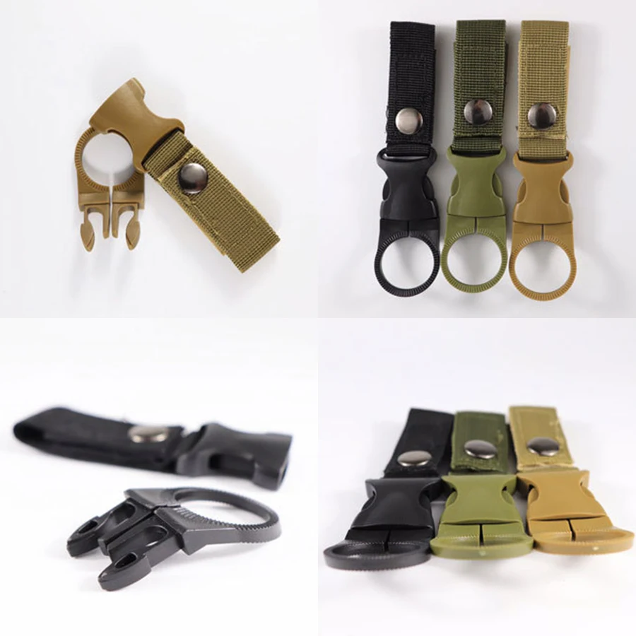 Outdoor Multifuncional Montanhismo Buckle Nylon Beverage Garrafa Ribbon, portátil Água Mineral Clipe