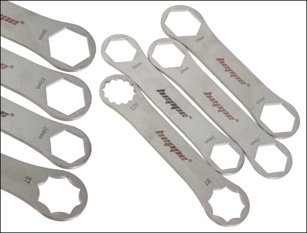 HEPPE Bike Gabel Schulter Wrench Fahrrad Gabel Reparatur Werkzeug Gabel Kappe Spanner 8-12T/24/26/27/28/30/32mm für XCR XCT XCM ST RST – Detail 14