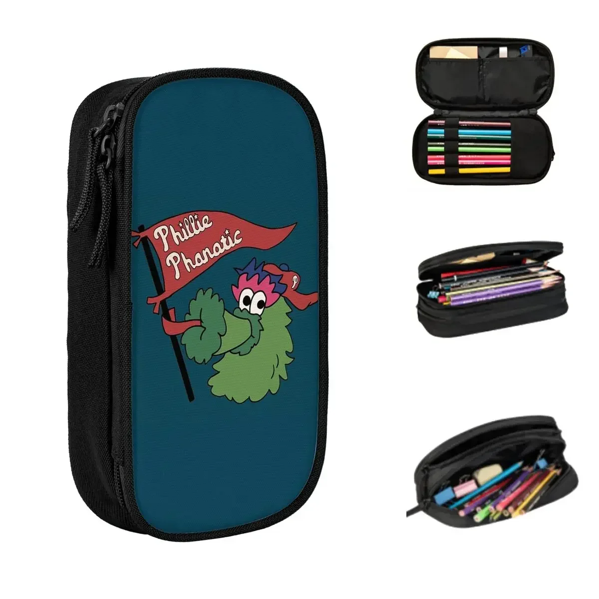 

Phillie Phanatic Pencil Cases Big Capacity Pen Bags Pen Box Pencil Pouch For Boys Girls Students Stationery School Office