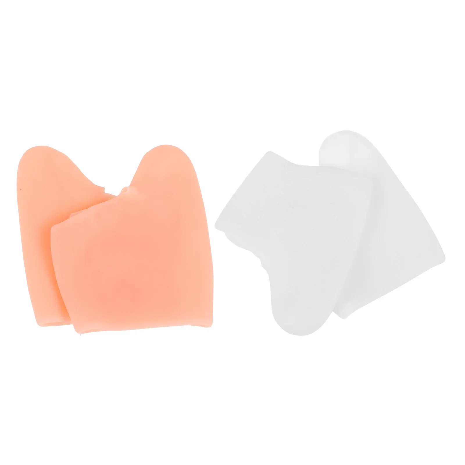 

2 пары силиконовых защитных накладок для двойного пальца стопы, корректирующие вальгусную деформацию, для облегчения боли, ортопедическая поддержка передней части стопы, гелевые фиксаторы