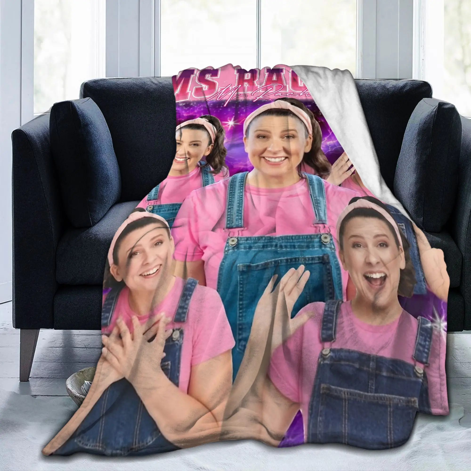 السيدة راشيل 90s البطانيات الفانيلا الصيف المحمولة فائقة النعومة رمي بطانية للمنزل المفارش في الهواء الطلق