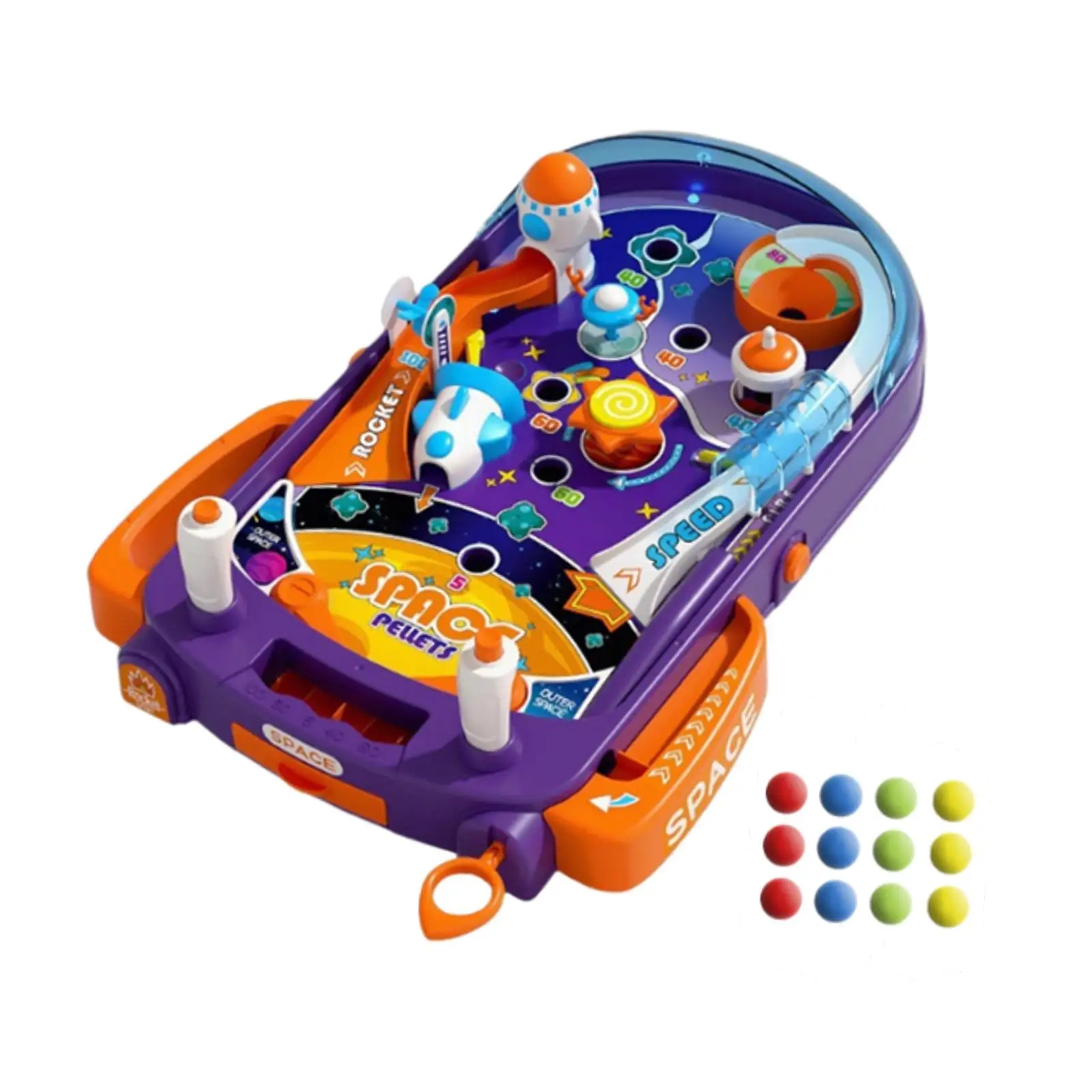 

Детская интерактивная игра с пинболом, многоуровневая игра для дома, возраст 3, 4, 5, 6, без подсветки