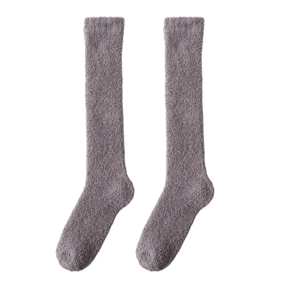 Reinforced Warm Socks Cozy Women's Winter Socks Thick Coral Fleece Anti-slip Plush Stockings for Warmth Comfort for Various