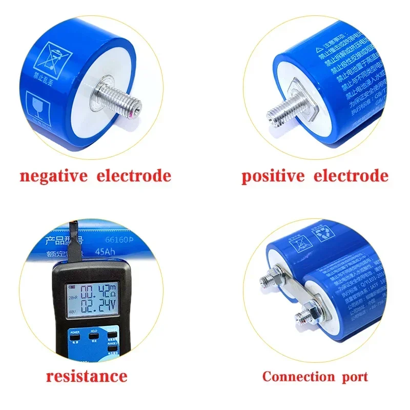 6PCS 100% original 2.3V 45Ah 48V lto66160 lithium titanate battery low temperature resistant 10c discharge DIY yinlong aste bat