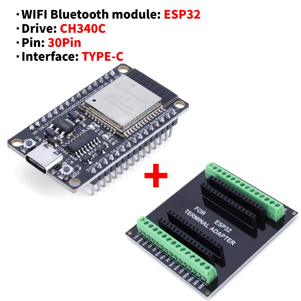 Esp32 Development Board Uitbreidingskaart Compatibel Met Esp32 Wifi Bluetooth Module NodeMCU-32S Lua 30pin Uitbreidingskaart