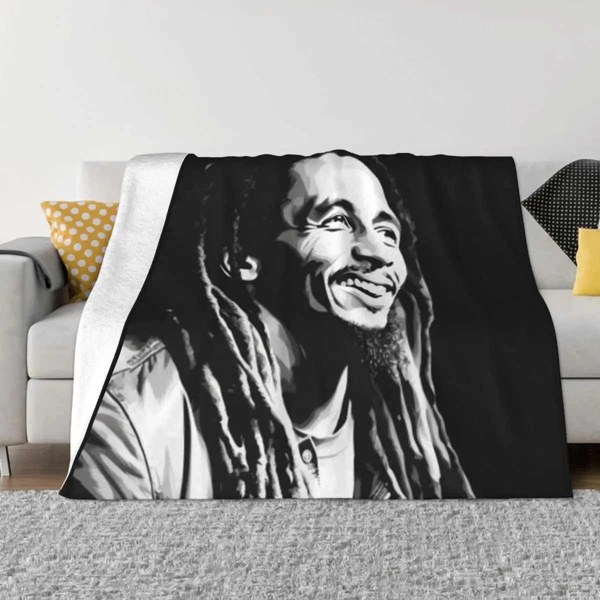 

Drawing Bob Marley Throw Blanket christmas decoration Camping Blankets For Sofas Blankets