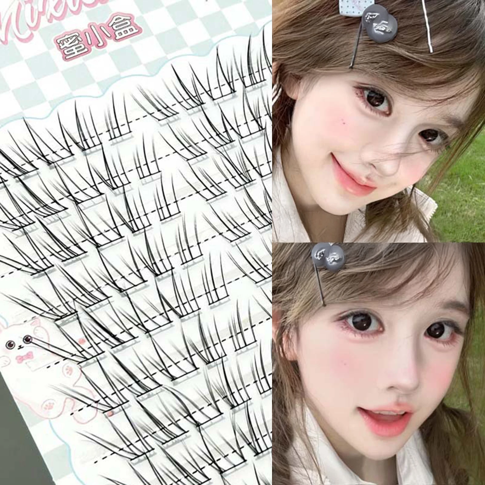 6/10rows Natural Deer Look False Eyelashes 10-12mm Mixed Length C Curl Lightweight Comfortable For Daily Makeup And Photography