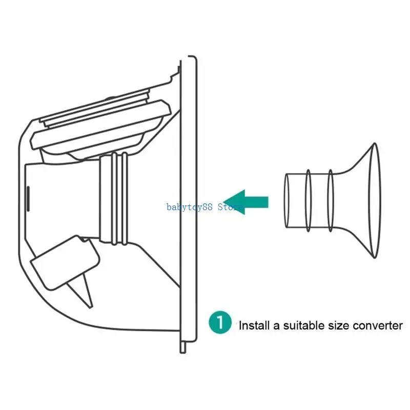 Y4UD Breast Flange Inserts 17/19/21mm for 24mm-30mm Collection Cup Wearable Breast Converter Accessories