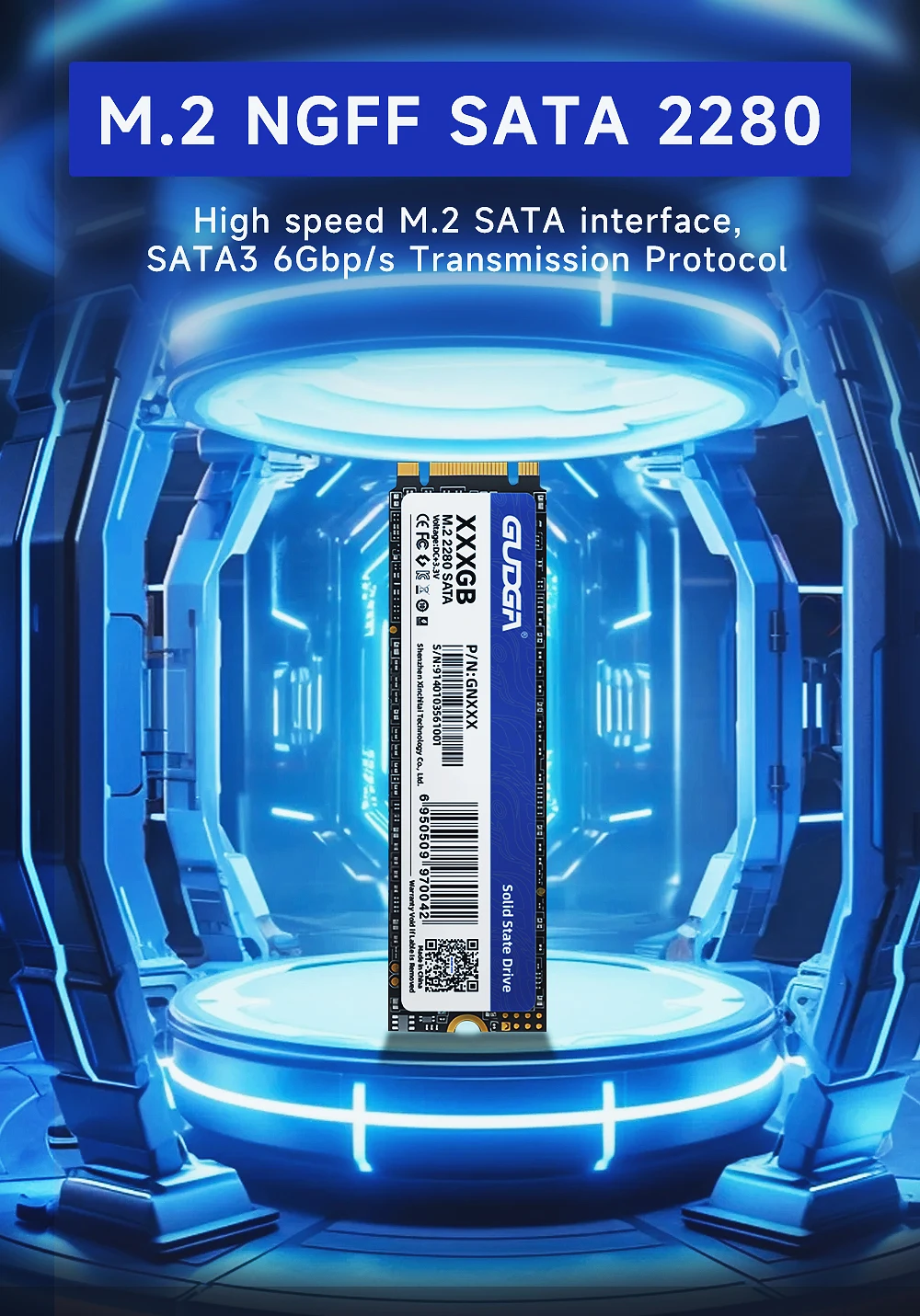 GUDGA M.2 NGFF SATA SSD 1 TB 2 TB 64 GB 128 GB 256 GB 512 GB SSD M2 SATA 2280 HDD Festplatte SSD Laufwerk für Laptop Computer Zubehör – Detail 5