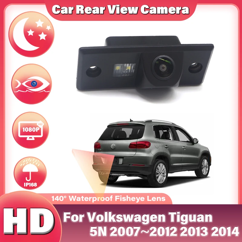 

1080P HD Night Vision For Volkswagen Tiguan 5N 2007 2008 2009 2010 2011 2012 2013 2014 Vehicle Rear View Camera high quality RCA