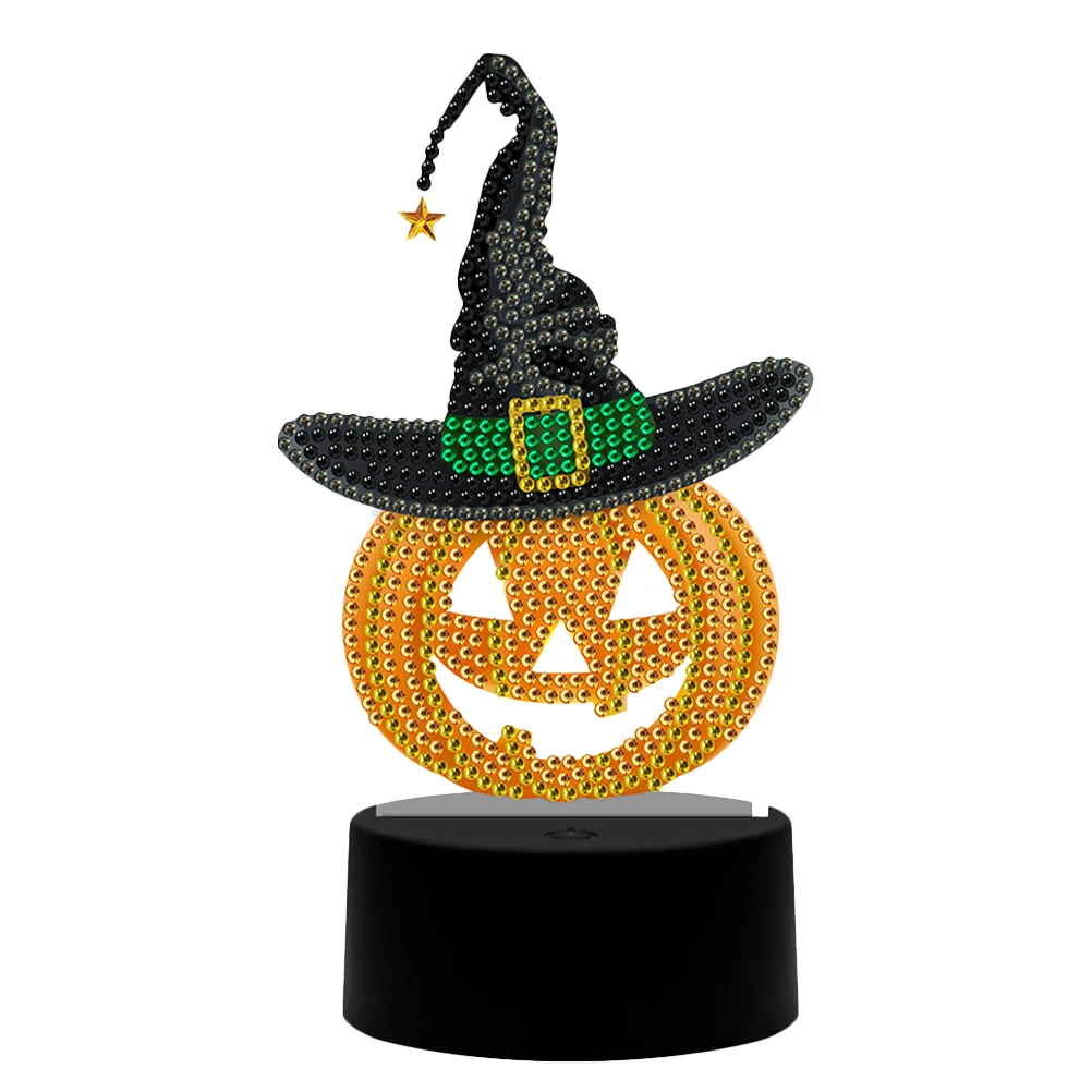 

Night Light Halloween Pumpkin Decor Full Drill Table Office Cafe Hotel Ornament Festive Atmosphere