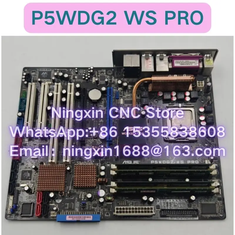 Second-hand P5WDG2 WS PRO 775 pin 1.04G version dual network port 975X industrial computer motherboard Functional test OK