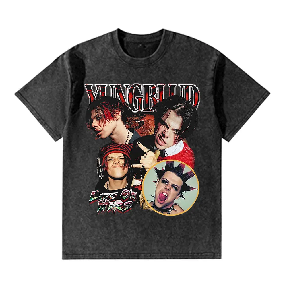 Yungblud Lowlife Album Logo Washed T Shirts Men Women Clothing