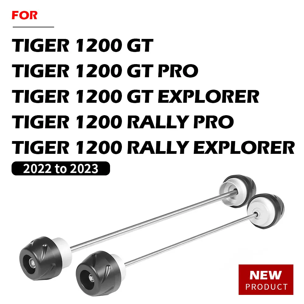 

For TIGER 1200 GT RALLY PRO EXPLORER 2022 to 2025 Anti-collision Slider Accessories Motorcycle Front Rear Axle Fork Crash Slider