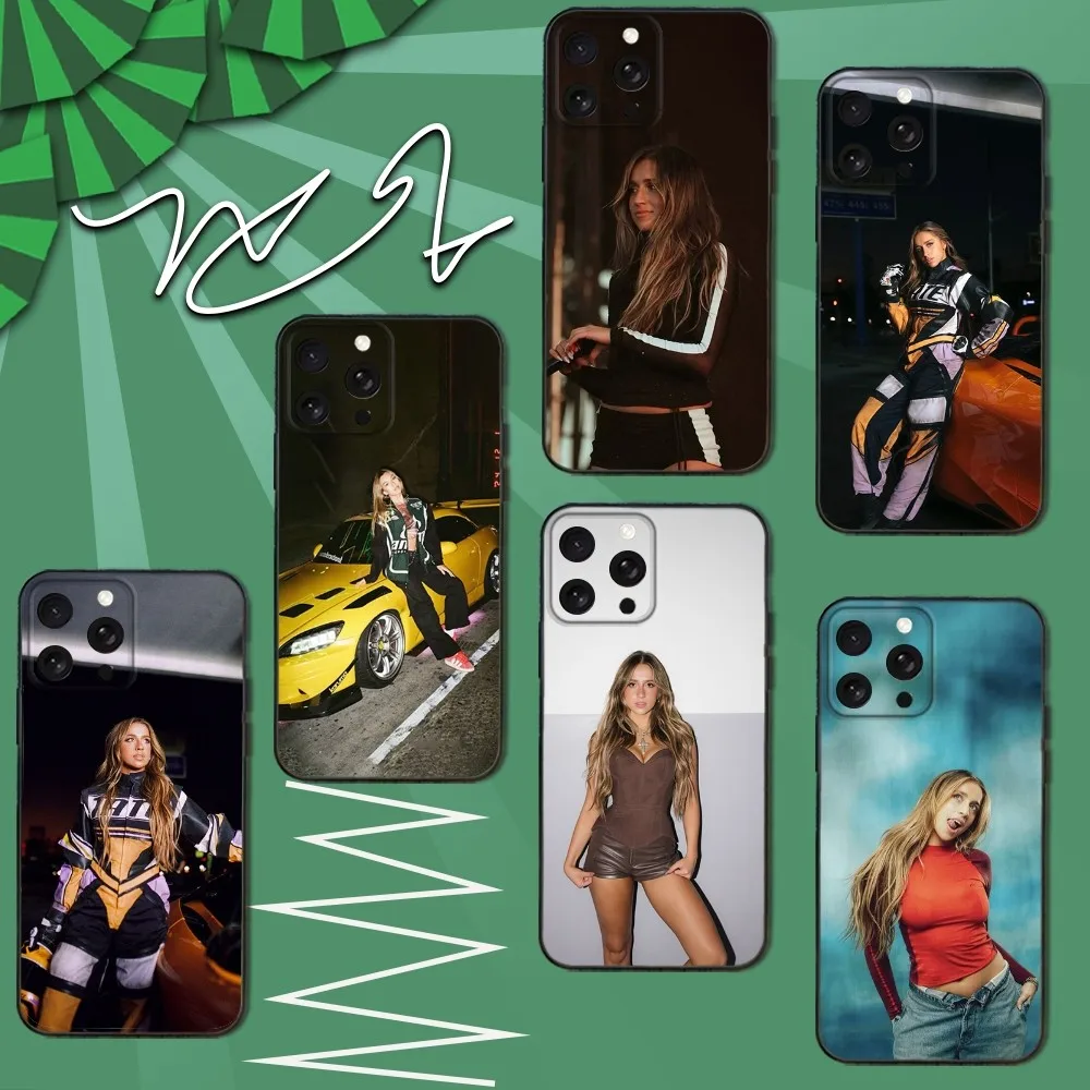 

Singer T-Tate McRae Phone Case For iPhone 16e,16,15,14,13,12,11,Pro,X,XS,Max,XR,Plus,Mini Soft Black Cover