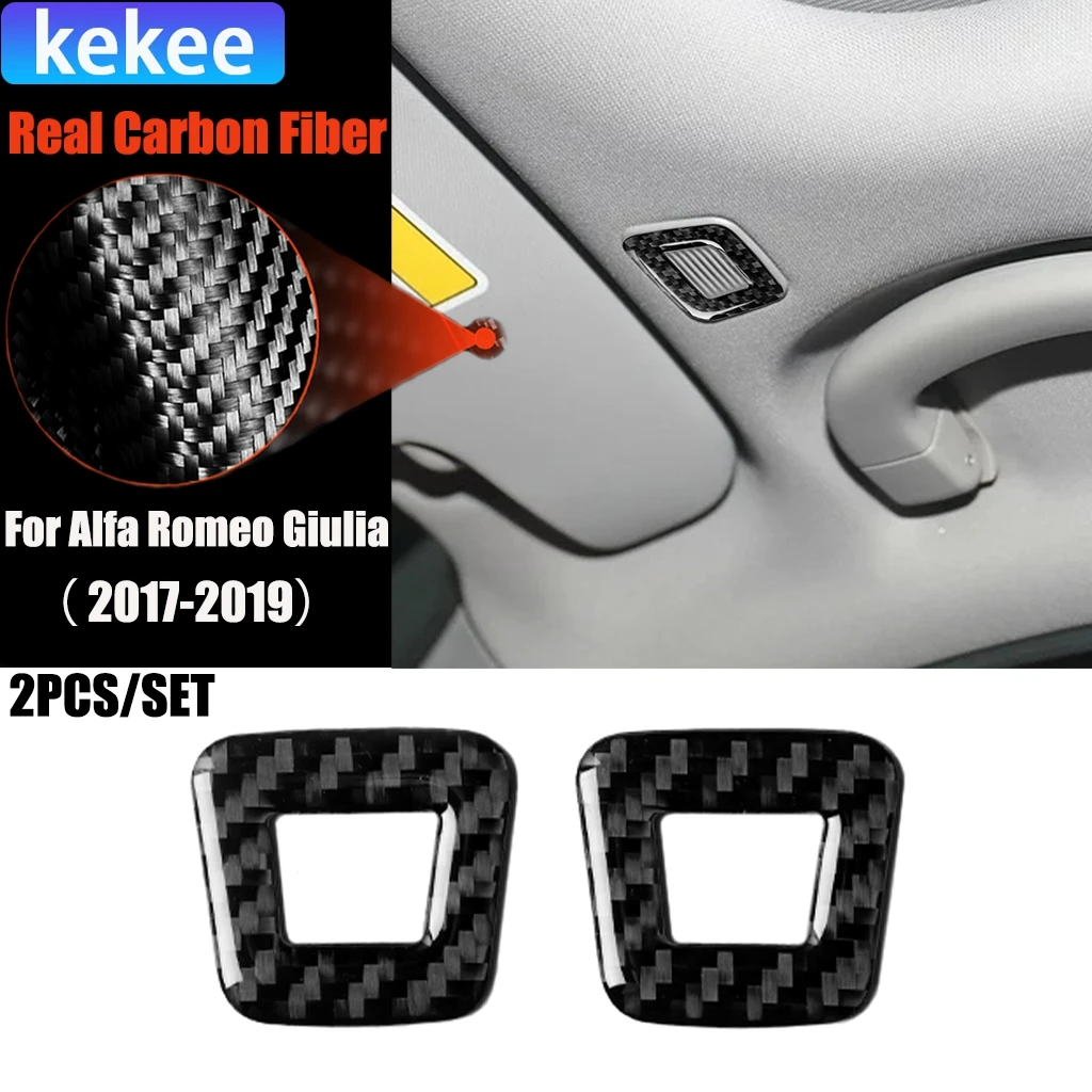 

Carbon Fiber Car Accessories Speaker Panel Decorative Modified Interior Trim Cover Soft Sticker For Alfa Romeo Giulia 2017-2019