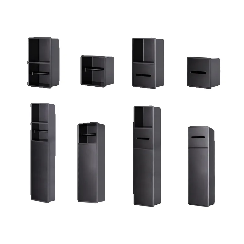 Toilet niche cabinet embedded room tissue box rack toilet storage niche bathroom tissue rack wall cabinet