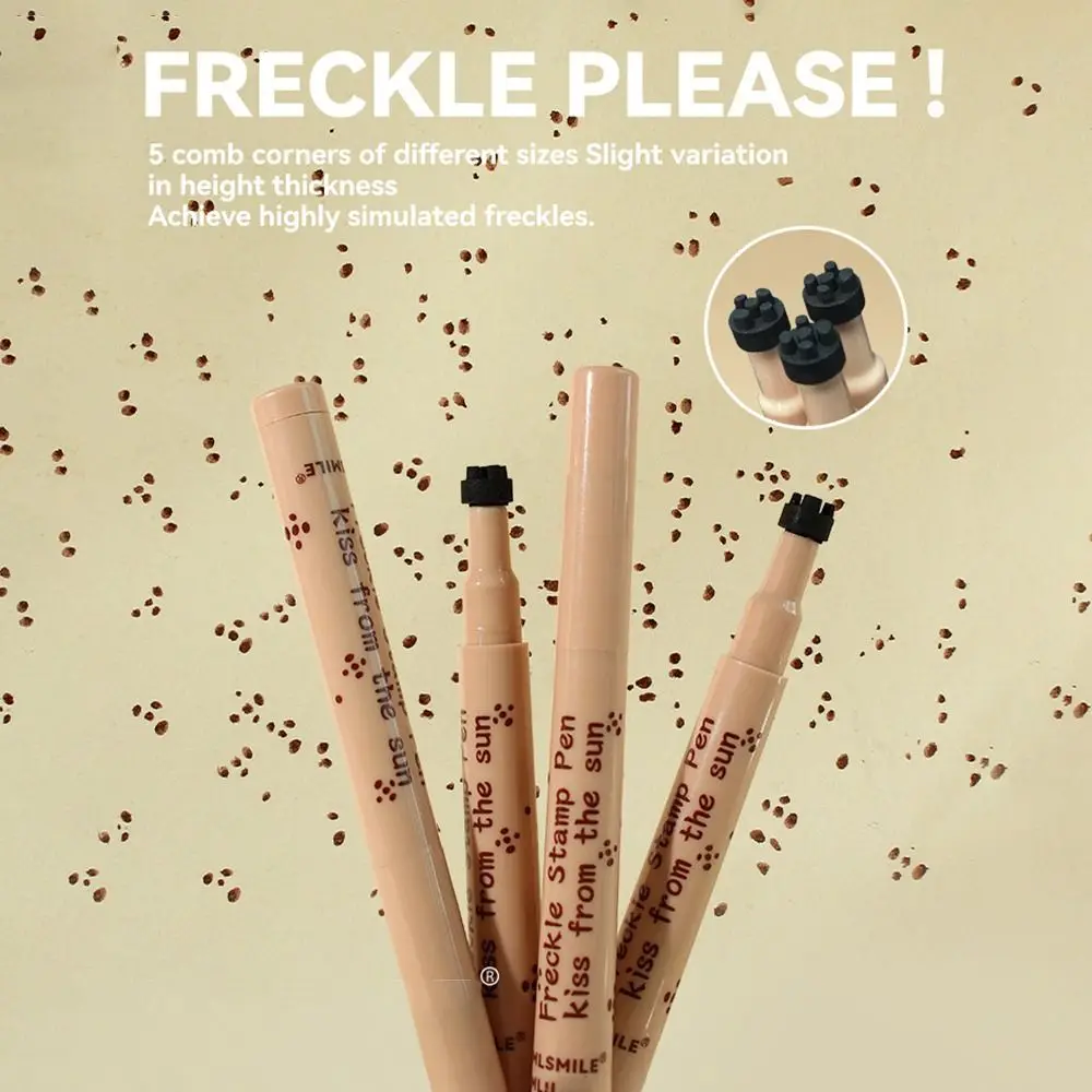 Sweatproof Portable Freckle Pen Lifelike Natural Freckle Pencil Long Lasting Waterproof Makeup Tool Women