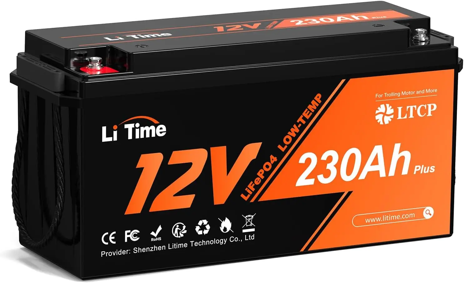 12V 230Ah Plus Low-Temp Protection LiFePO4 Battery Built-in 200A BMS Max 2944Wh Energy Lithium Iron Phosphate Battery Perfect