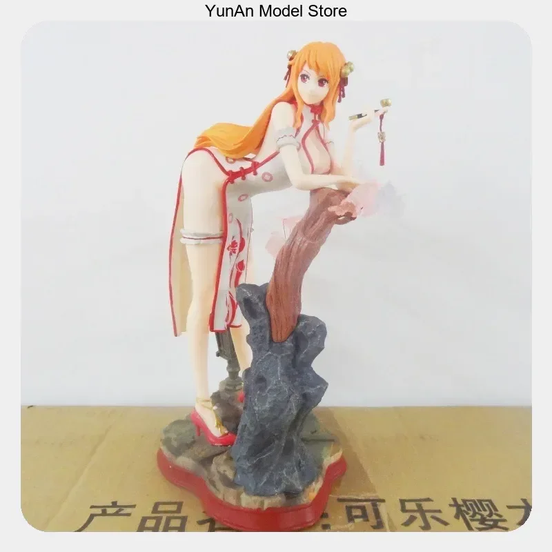 

Anime Figure Statue Model Collection Desktop Decoration Ornament 29cm One Piece Nami In Cheongsam Chinoiserie Gifts