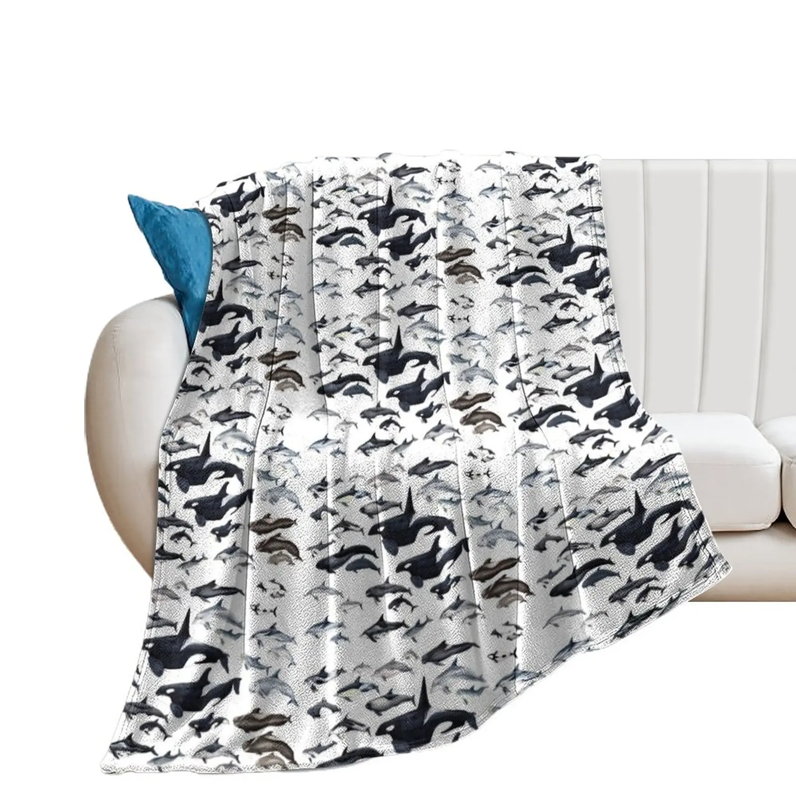 

Dolphin diversity Throw Blanket for winter Hairy Blankets