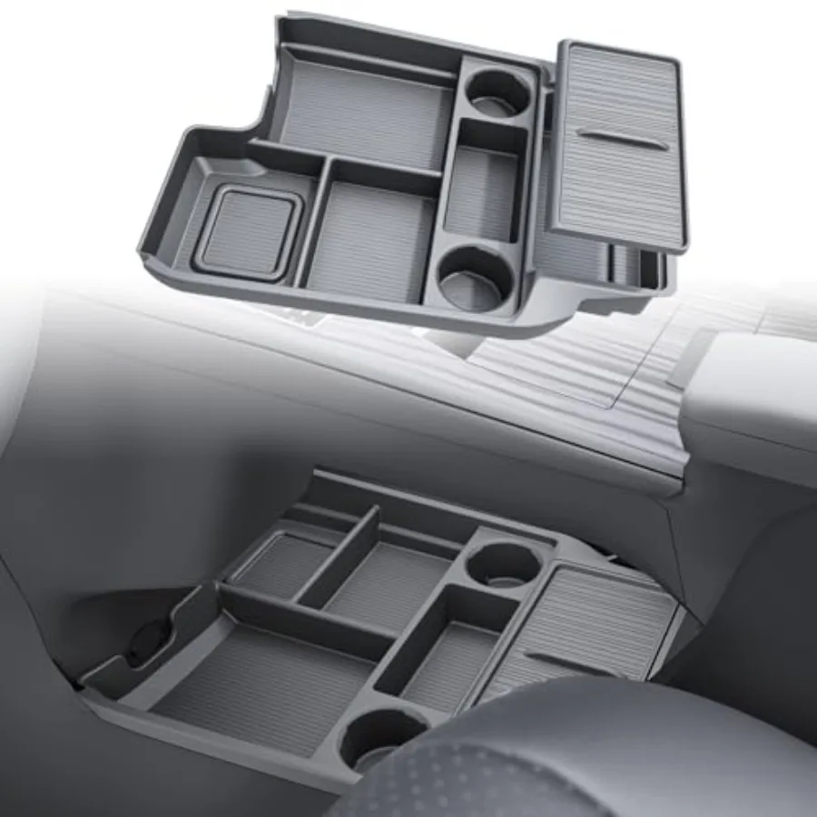 

for with 2021-2026 Toyota Sienna Center Console Organizer with Cup Holder Lower Storage Box Accessories TPE Material with Origi