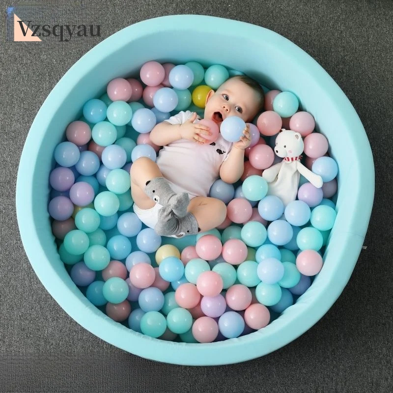 100P 물놀이 풀 오션 웨이브 볼 장난감 공 색상별 아기 플라스틱 공 친환경 부드러운 오션 볼 재미있는 어린이 아기 수영장 장난감