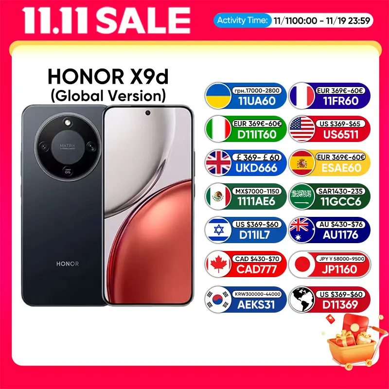 2025 New HONOR X9d Global Version 5G Smartphone 6.79" 120Hz AMOLED Display 8300mAh Batteey Anti drop Waterproof Phone 108MP NFC