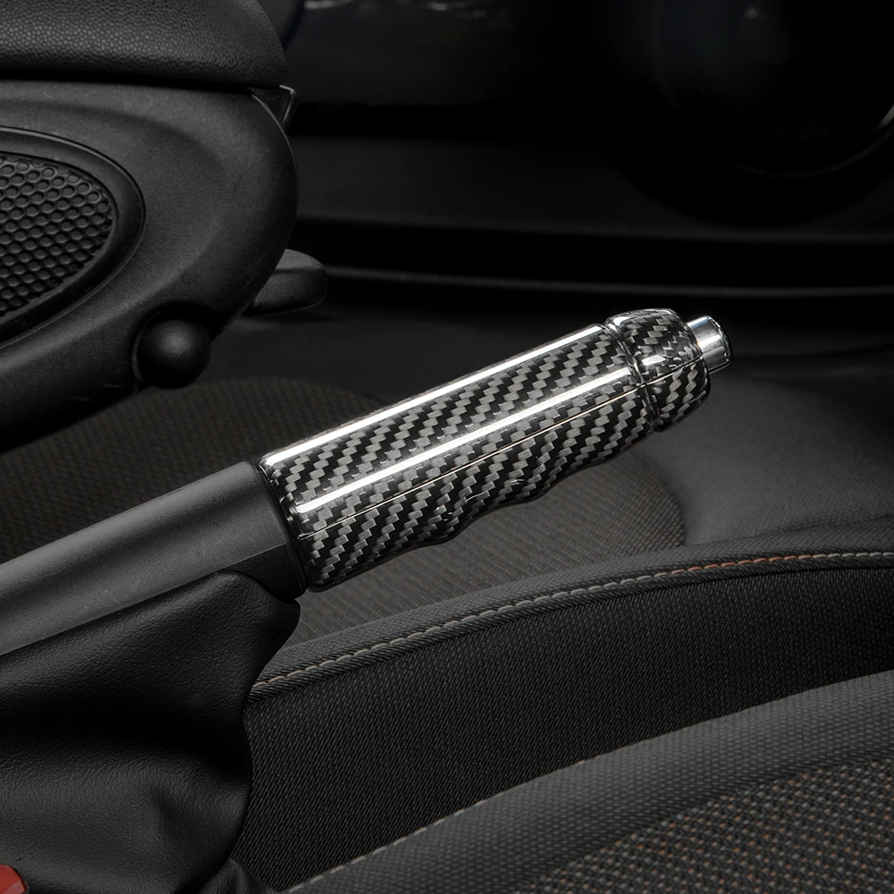 Carbon Fiber Handbrake Grips Cover Parking Brake Sleeve Protective Decoration Interior Accessories For  Mini Cooper F55 F56 F57