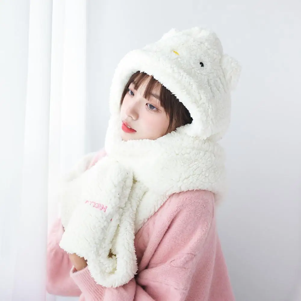 Sanrios Kawaii My Melody Peluche Cappello Sciarpa Guanti Anime Cinnamoroll Inverno Cartoon Addensare Tenere al caldo Morbido Dolce Ragazza festival Regalo