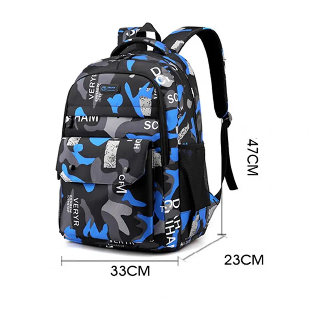 Student Backpack Kids Camouflage Breathable Strap Large Capacity Lightweight Bookbag School Bag For Outdoor Travel