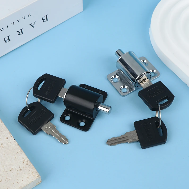 1Set Lock With 2 Key Sliding Door Window Locks Baby Child Safety Protection Door Security Lock Catches Push-pull Window Limiter