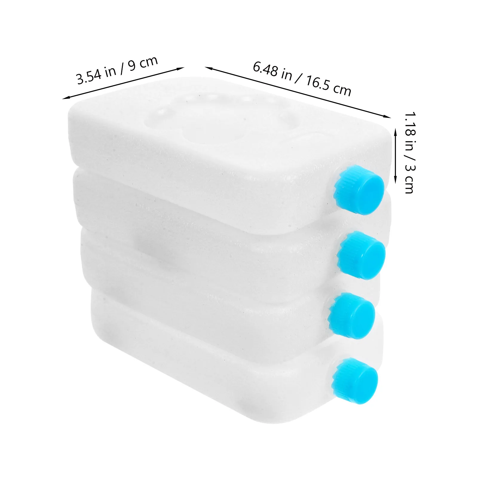 4Pcs Slim Flexible Reusable Ice Crystal Gel Packs for Cooler, Lunch Box, Fruit & Vegetable Transport