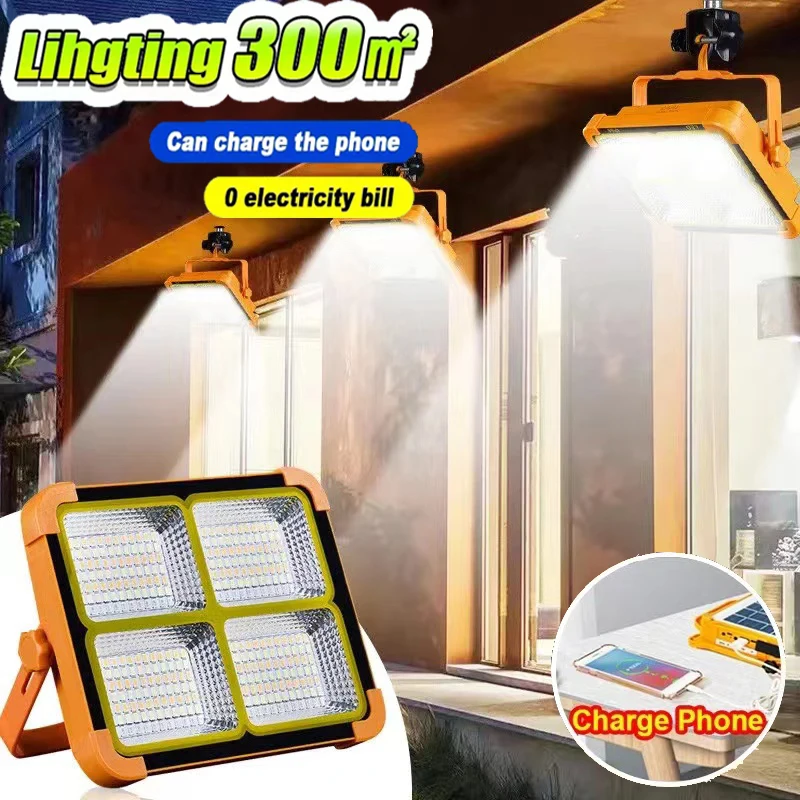 

LED Portable Work Light USB Rechargeable Solar Working Lights Emergency Lamp