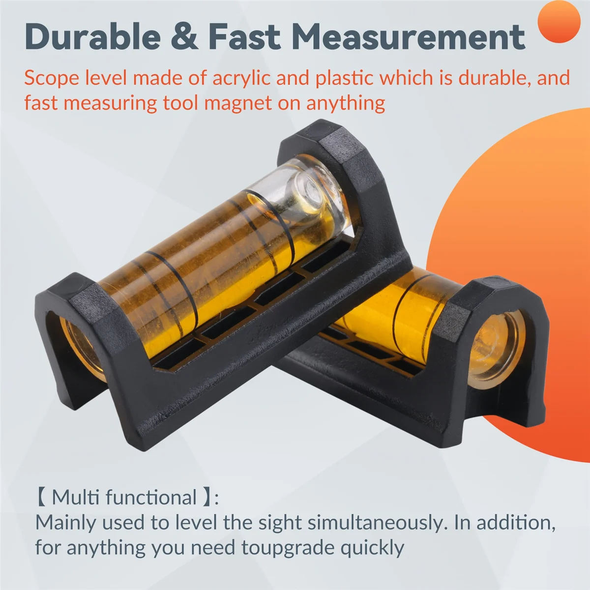 A48I 3Pcs Magnetic Gunsmith Level Scope Leveling Magnetic Bubble Spirit Levels Leveling Tool