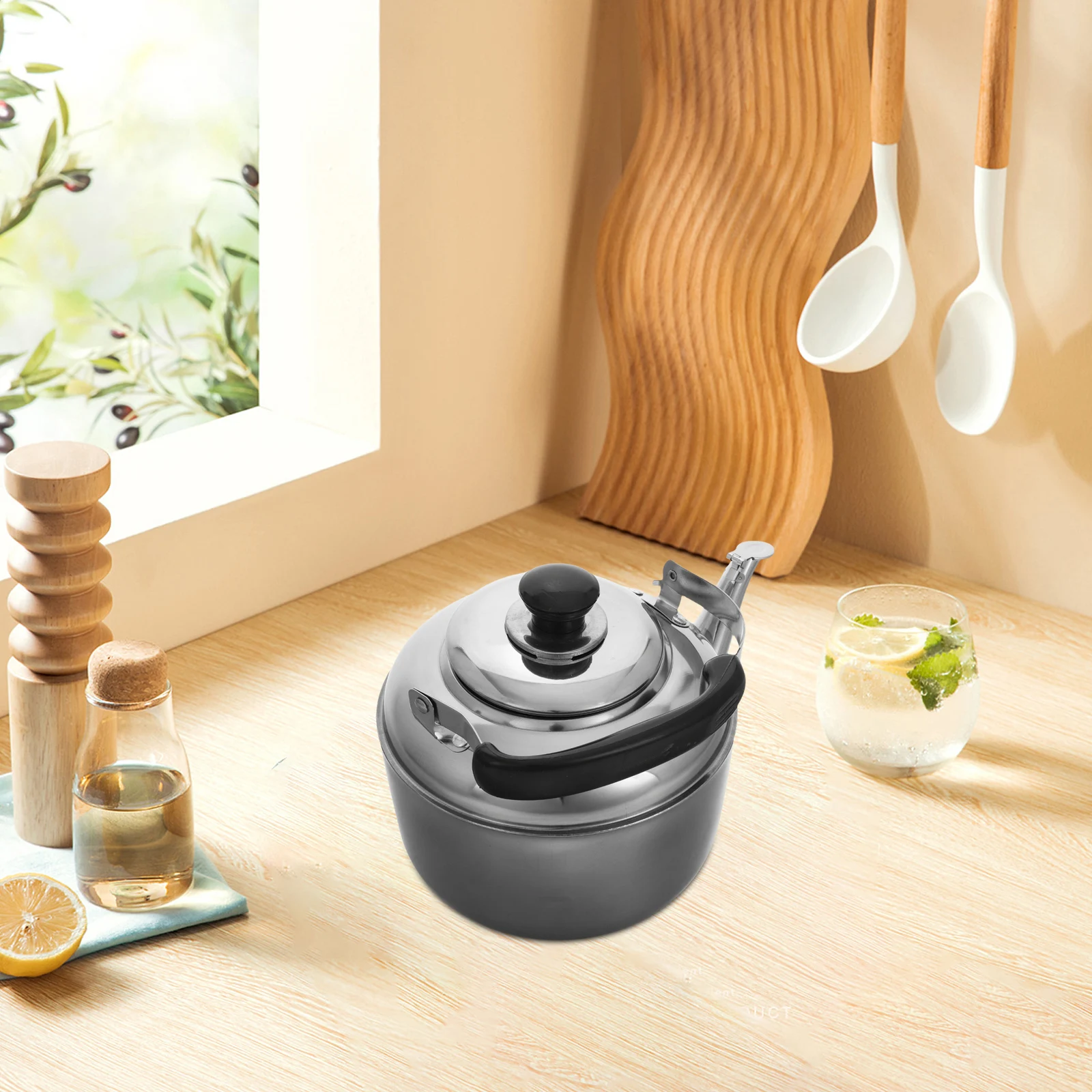 

Stovetop Kettle Stainless Steel Heat Resistant Boiling Water Pot Kitchen Tool Kettle