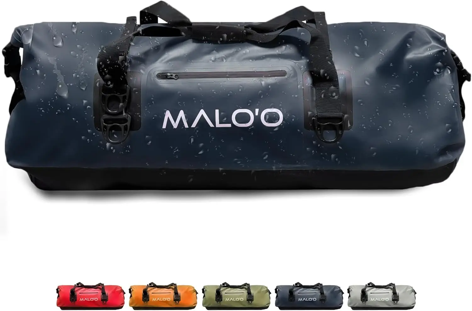 

Malo’o 100L Waterproof Dry Duffel Bag with Shoulder Strap & Molle Loops, Black – For Kayaking, Boating, Camping, Beach, Travel