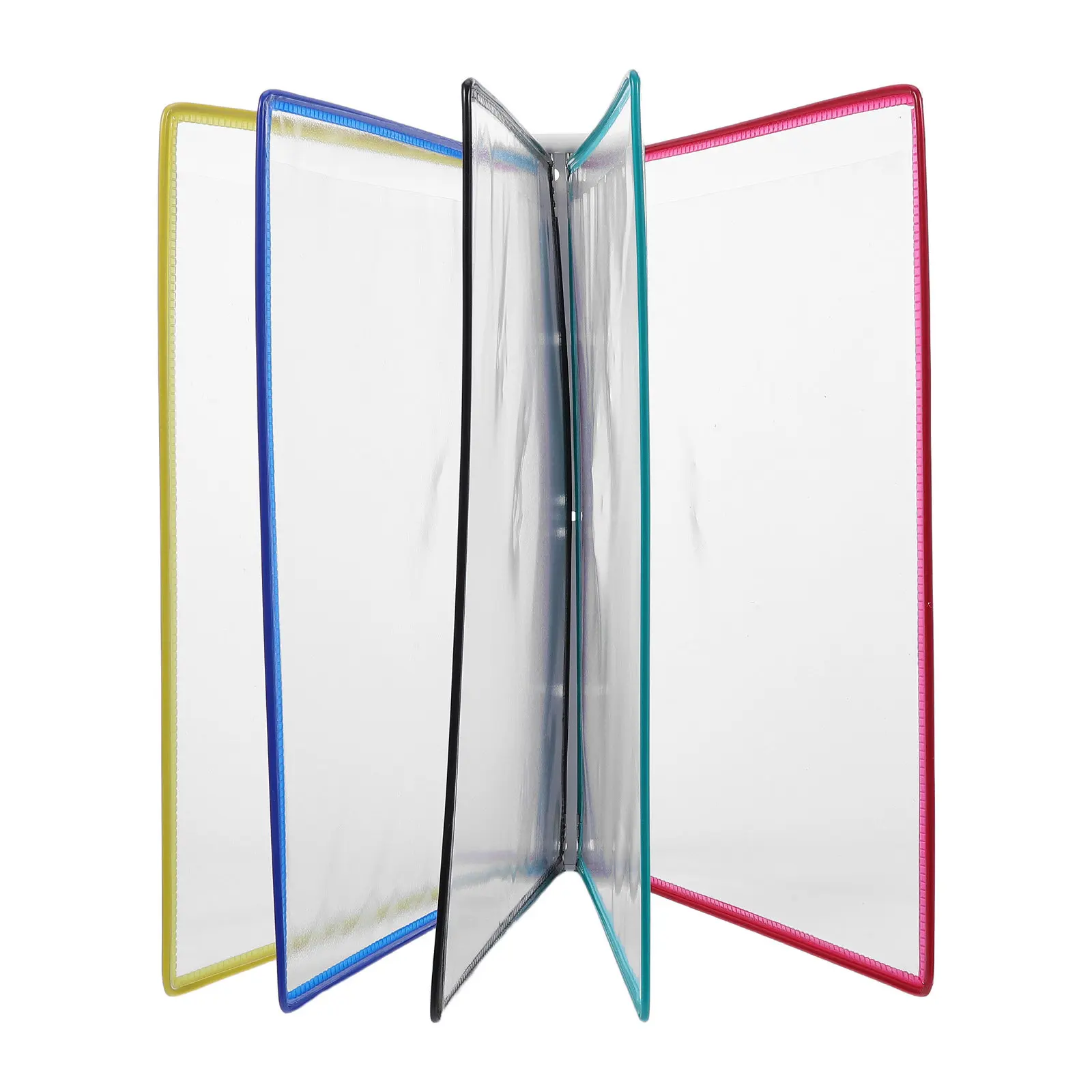 10sheet-wall-mounted-file-holder-double-sided-multicolored-flip-folders-office-document-display-system-wall-rack
