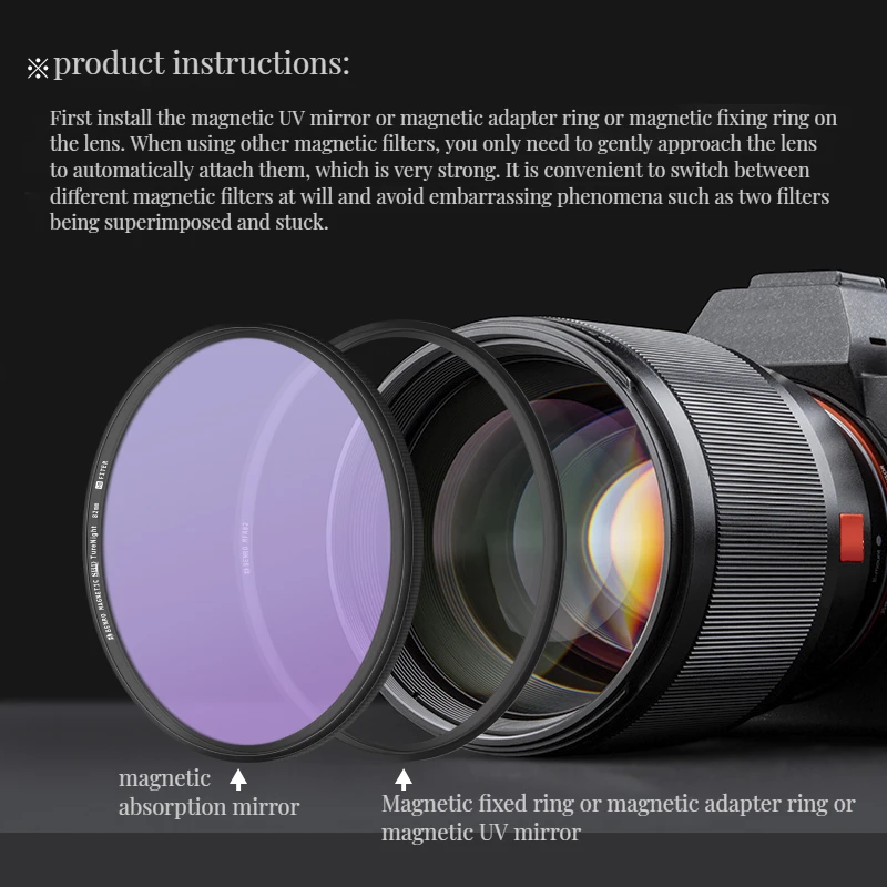 BENRO المغناطيسي SHD ND8/16/32/64/128/256/500/1000/32K/100K/1KK 82 مللي متر تصفية الزجاج البصري التثبيت السريع المضادة للسقوط