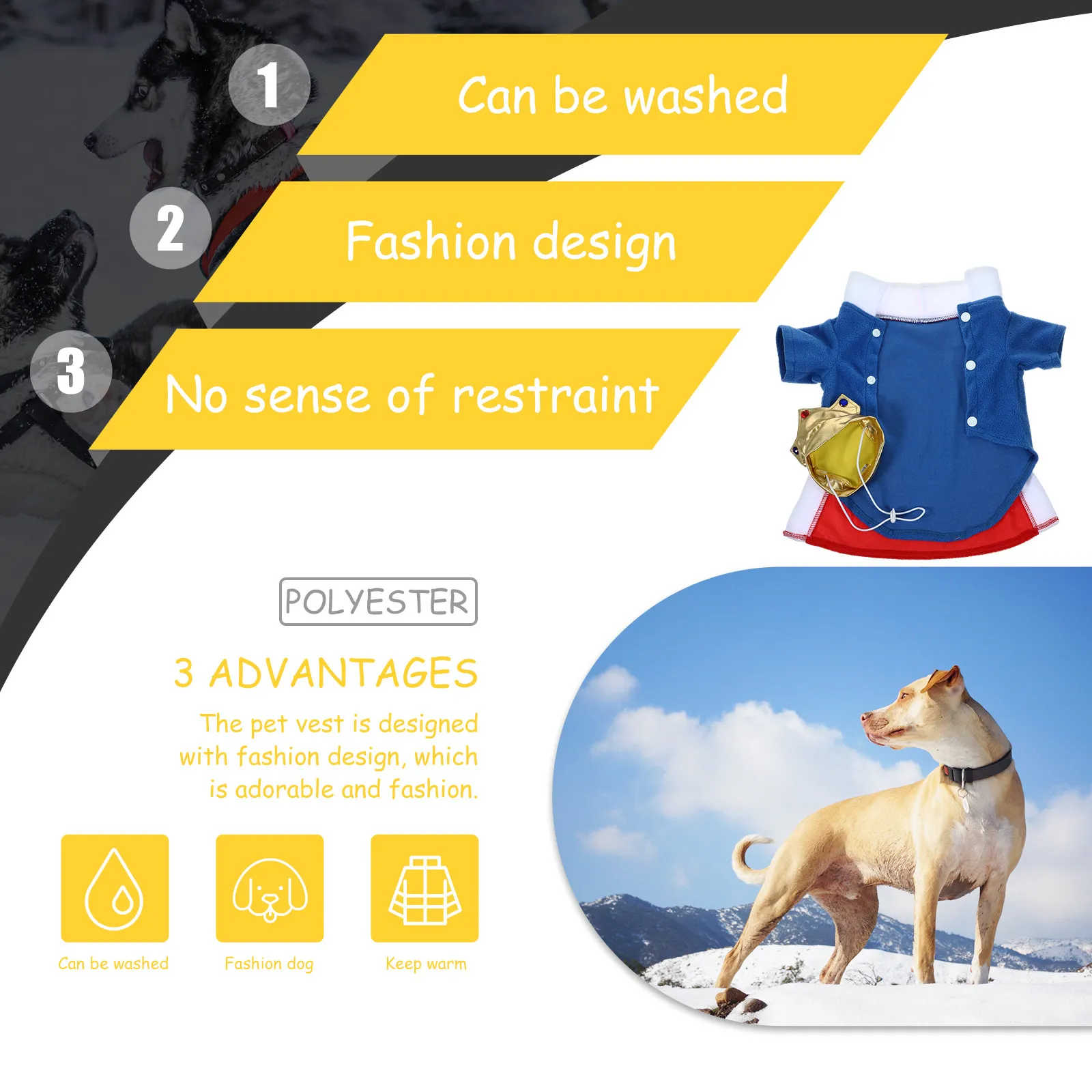 Dog Cosplay Costume Set for Pets – Funny Halloween & Christmas Party Outfit, Creative Pet Clothing Gift