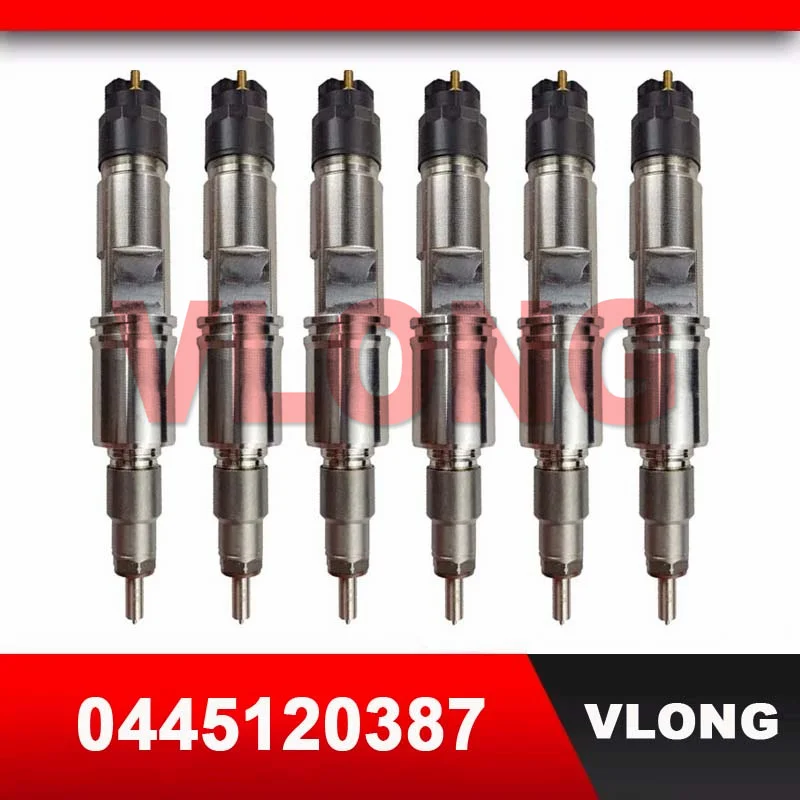 

6PCS New Diesel Engine Common Rail Fuel Injector Assembly 0445120387 0 445 120 387 D5010224028 For DONGFENG Renault DCI11 EDC7