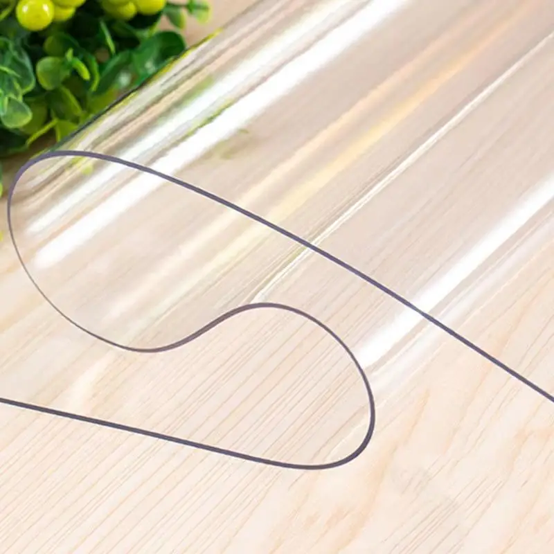 Clear PVC Table Protector Oil Proof Heat Resistant  For Dining Table Office Home Use