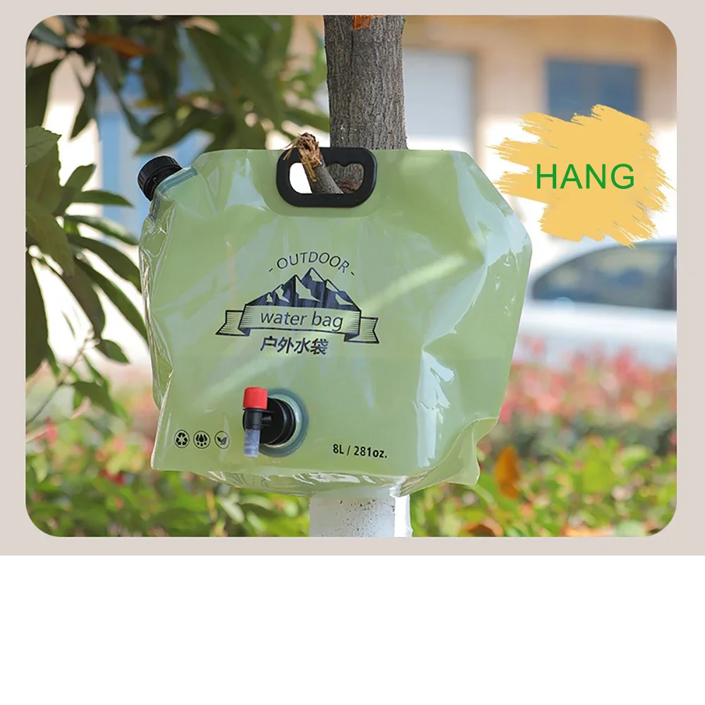 

8L Large Portable Capacity Water Bag Outdoor Folding Water Bag Large Capacity Portable Water Bag Outdoor Camping Equipment