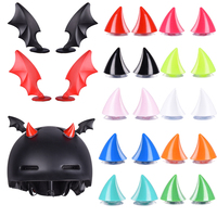 2Pcs Motorcycle Helmet Horns Pair Motorcycle Helmet Decoration Devil Horns Motobike Electrocar Styling Helmet Decoration Sticker