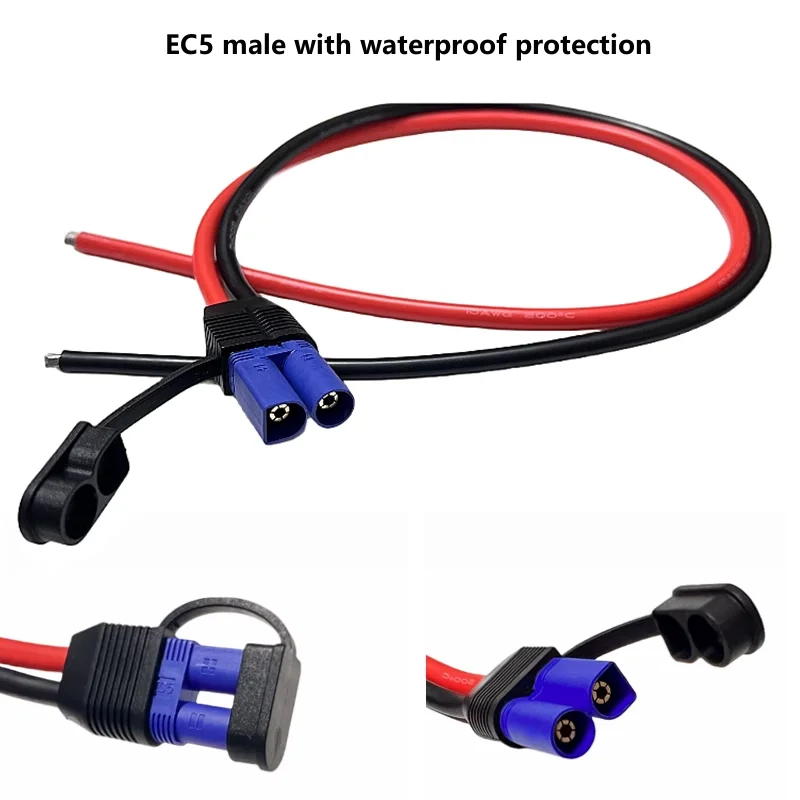 EC5 Male Female Plug High Current 10AWG Silicone with Waterproof Extension Power Cord Car Model Airplane Emergency Starter Cable