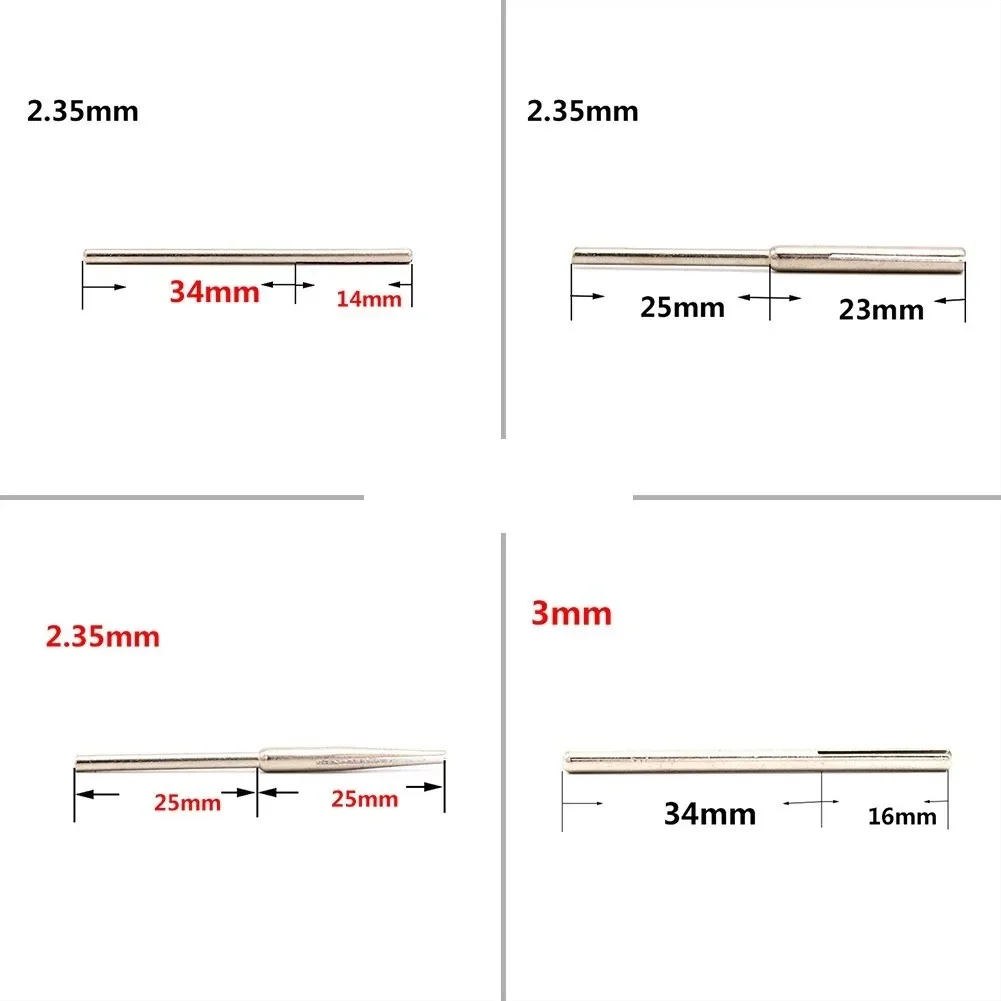 Imagem -06 - Dividir Mandrels Lixa Braçadeira Kit 2.35 mm 3.0 mm Haste Clipe de Lixa em Linha Reta Dividir Mandrels Clipe tipo Ferramenta Giratória 12 Peças